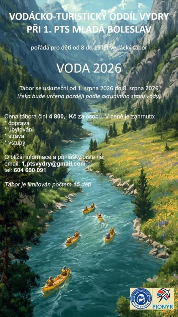 Vodácký tábor VODA 2026