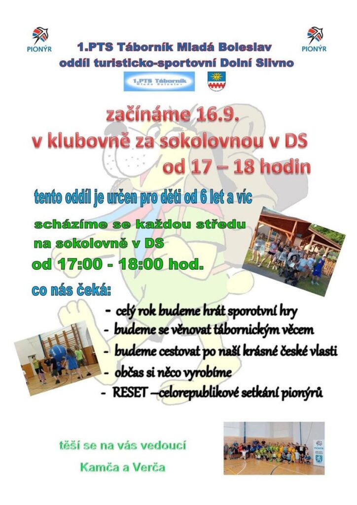 Klub Dolní Slivno: začínáme 16. září